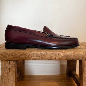 Men's GH Bass Weejuns Venetian Loafers, Wine Leather NWOB size 11